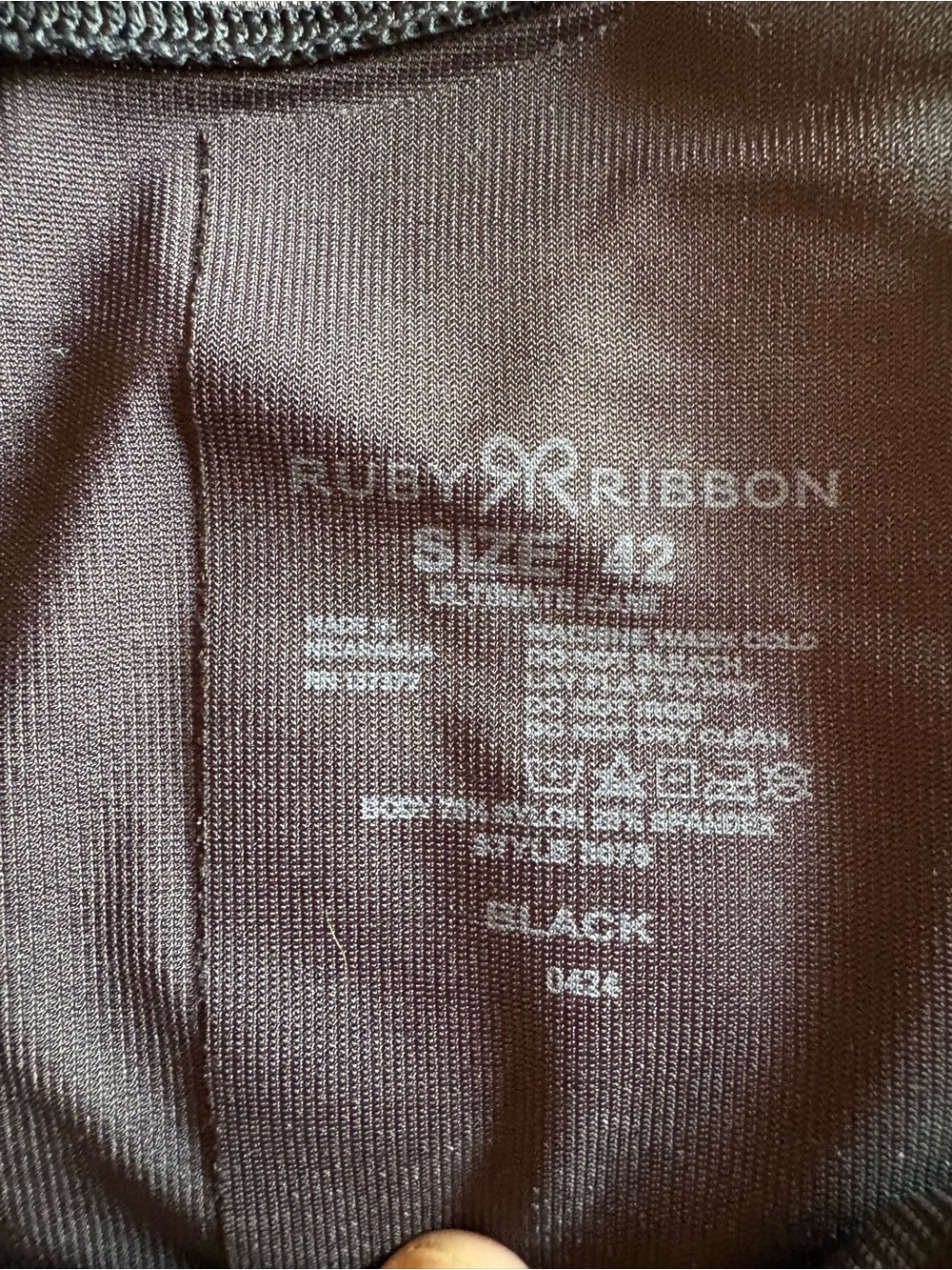 Ruby Ribbon Black Cami - Picture 3 of 4
